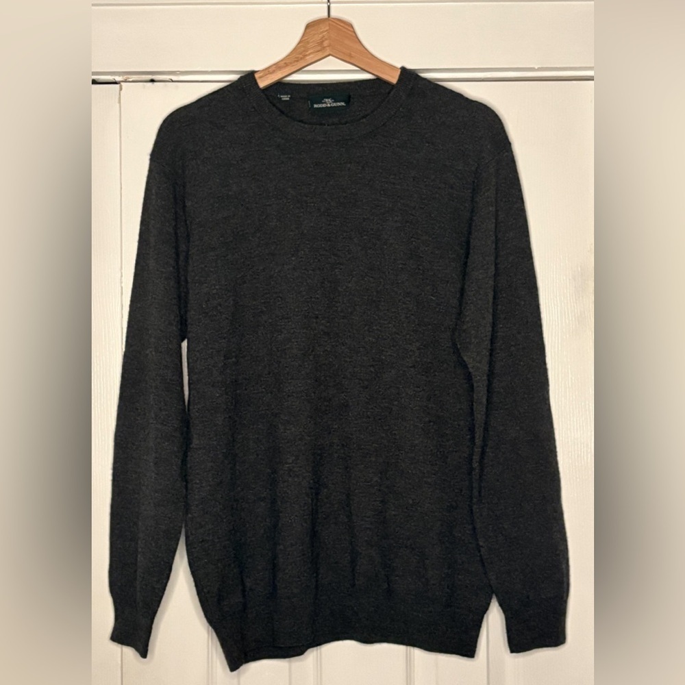 Todd and Gunn Size Large‎ Grey Wool Cashmere Blend Sweater EUC